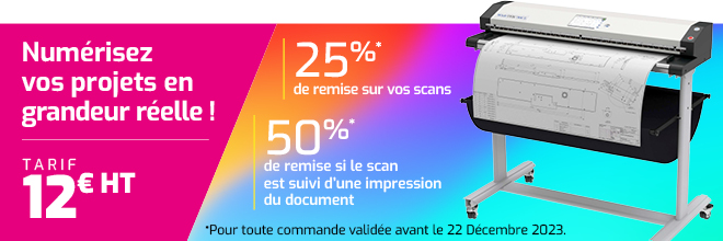 Nouveau ! Vos scans A0 sur place !